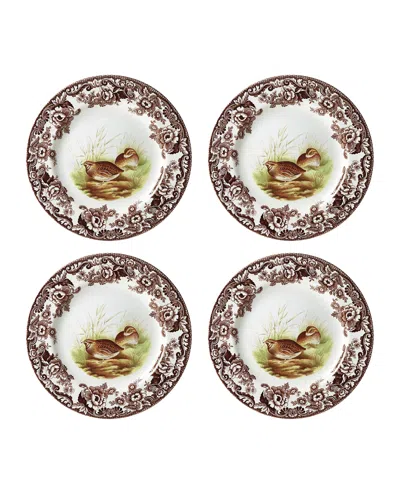 Spode Woodland Salad Plates, Set Of 4 In Brown