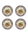 Spode Woodland Salad Plates, Set Of 4 In Brown