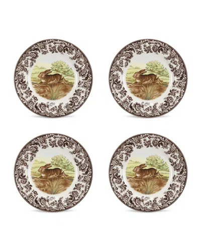 Spode Woodland Salad Plates, Set Of 4 In Rabbit