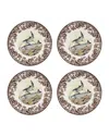 Spode Woodland Salad Plates, Set Of 4 In Salmon