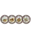 Spode Woodland Birds Canape Plates, Set Of 4
