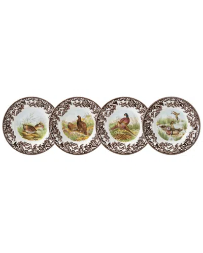 Spode Woodland Birds Canape Plates, Set Of 4