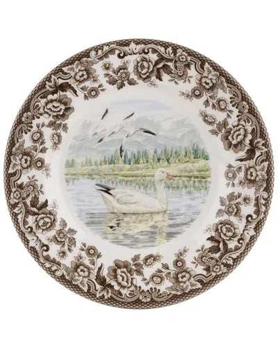 Spode Woodland Snow Goose Salad Plate In Brown