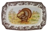 Spode Woodland Turkey 17.5" Rectangular Platter In Woodland