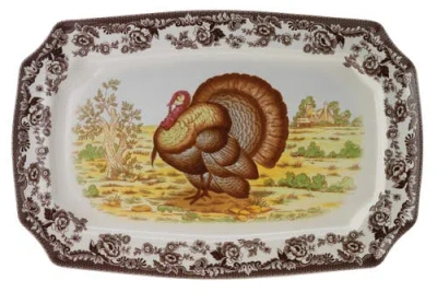 Spode Woodland Turkey 17.5" Rectangular Platter