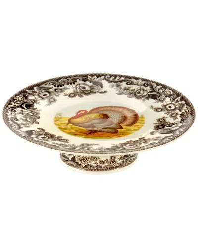 SPODE SPODE WOODLAND TURKEY FOOTED CAKE PLATE