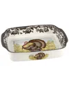 Spode Woodland Turkey Handled Lasagna Dish In Multi