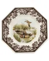 Spode Woodland Wood Duck Octagonal Plate In Brown
