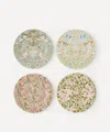 Spode X Morris And Co. Desert Plates Of 4