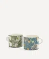 Spode X Morris And Co. Seaweed And Pimpernel Mugs Set Of 2