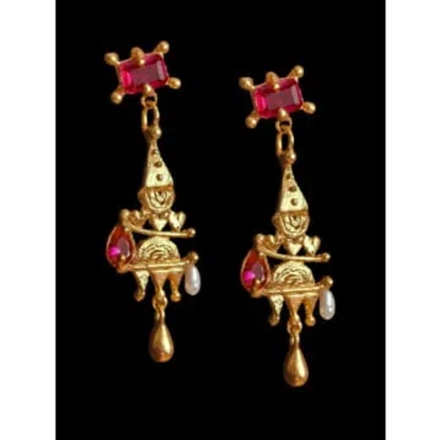 Spoiled Life Ruby Jack The Dada Clown Earrings In Gold