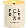 Spoken Flames Fearless Candle In Off-white/gold