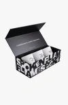 Spoken Flames Straight Facts Candle Set In Black And White