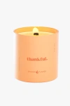 Spoken Flames Thankful Candle In Peach/light Orange