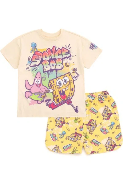 Spongebob Squarepants Kids'  2-piece Tee And Shorts Set In Multi