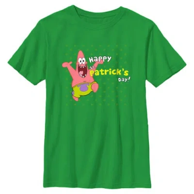 Spongebob Squarepants Kids' Boy's  Happy Patrick's Day  Graphic T-shirt In Green