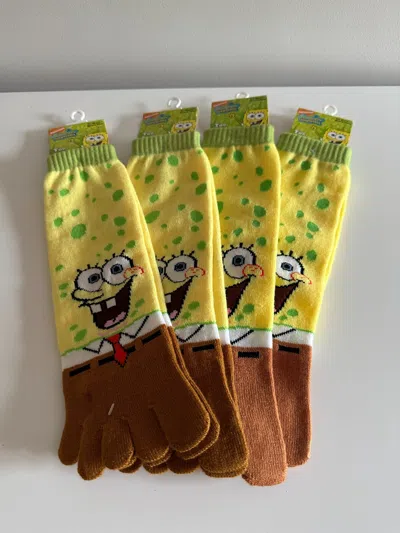 Pre-owned Spongebob Squarepants Toe Socks Size 9-11 Pharrell Williams Rare Sold Out In Multicolor