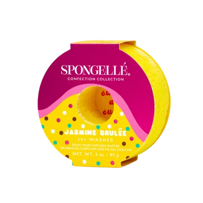 Spongelle Confection Collection Body Wash Infused Buffer - Jasmine Brulee In Yellow
