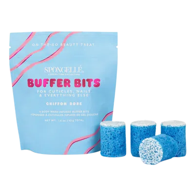 Spongelle Confection Collection Mini Buffer Bits - Chiffon Rose In Blue