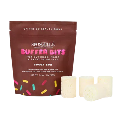 Spongelle Confection Collection Mini Buffer Bits - Cocoa Bon In Transparent