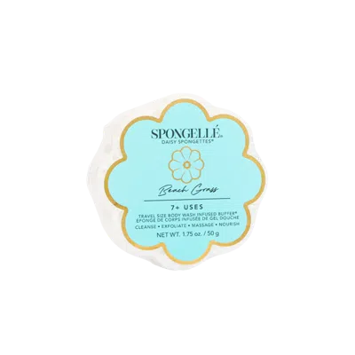 Spongelle Daisy Collection Flower Shaped Spongette Beach Grass