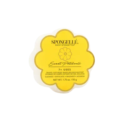 Spongelle Daisy Collection Flower Shaped Spongette Sweet Patchouli