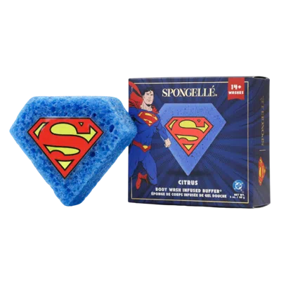 Spongelle Dc Superman Body Wash Infused Buffer Citrus