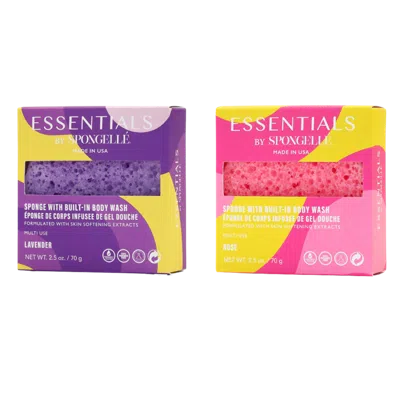 Spongelle Essentials By  Floral Bundle - Lavender & Rose In Transparent