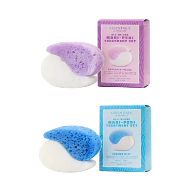 Spongelle Essentials By  Mani Pedi Tranquil Set Lavender Fields & Seaside Mist