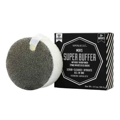 Spongelle Men's Super Buffer With Scrubber Verbena Absolute