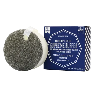 Spongelle Men's Supreme Buffer With Scrubber Cedar Absolute