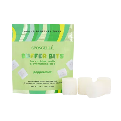 Spongelle Pedi Pop Mini Buffer Bits - Peppermint In White
