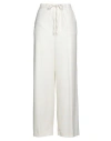 Spoon Woman Pants Ivory Size 8 Polyester, Viscose, Elastane In White