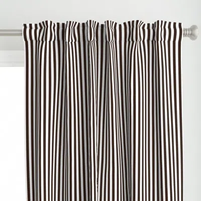 Spoonflower 1" 352013 Brown White Curtain Panel