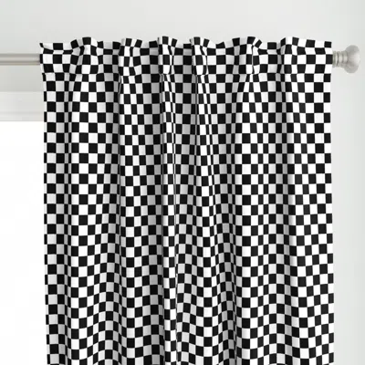 Spoonflower 1 Inch Black And White Curtain Panel