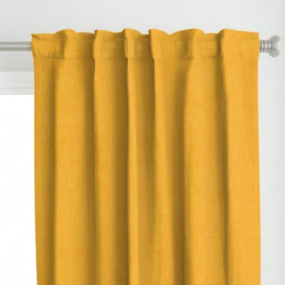 Spoonflower 13 Marigold Linen Texture Curtain Panel