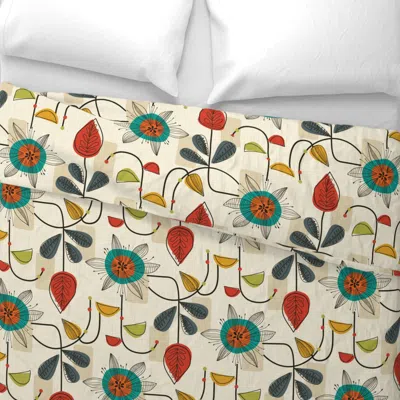 Spoonflower 1950's Mid Century Modern Wide Cotton Sateen 3.5 oz 26" X 20" Standard Knife Edge