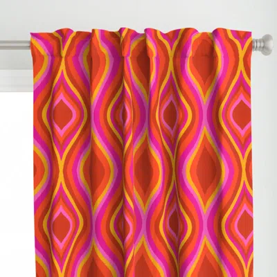 Spoonflower 1970s Retro Ogee Pattern Curtain Panel