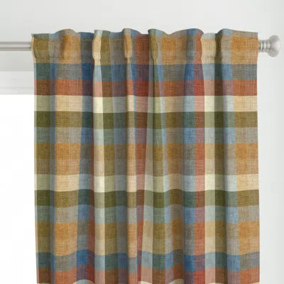 Spoonflower 2. Plaid For Maximilian Curtain Panel