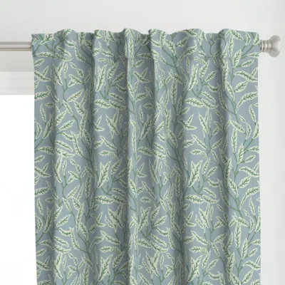 Spoonflower 2-green Tones Willow Curtain Panel