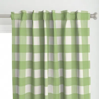 Spoonflower 3" Spring Green Cream Curtain Panel