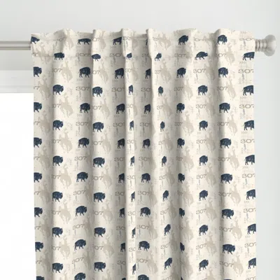 Spoonflower 307 Wyoming Things Curtain Panel