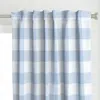 Spoonflower 33 Sky Blue Gingham Extra Curtain Panel