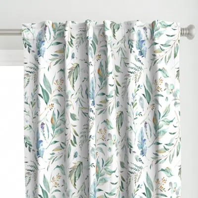 Spoonflower 36" Wild Flora Watercolor Curtain Panel