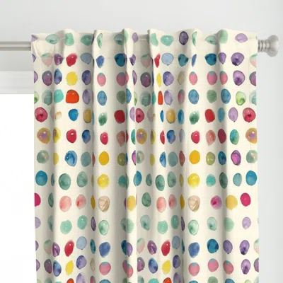 Spoonflower 394 Dots And Spots And Curtain Panel