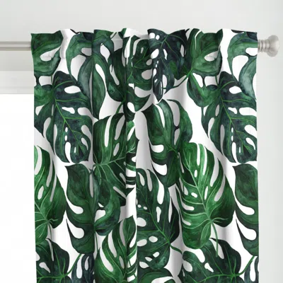 Spoonflower 40 Jumbo Monstera Leaves Curtain Panel