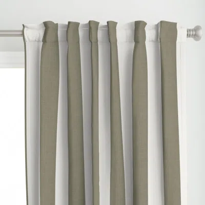 Spoonflower 4-in Riviera Cabana Curtain Panel In Green