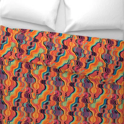 Spoonflower 60s Rainbow Groove Wide Cotton Sateen 3.5 oz 26" X 20" Standard Knife Edge