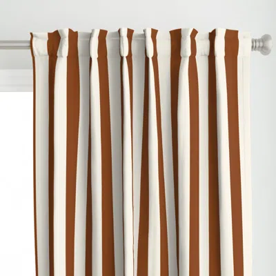 Spoonflower '70s Garden Party Brown Curtain Panel