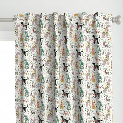 Spoonflower 8" Patchwork Dogs Curtain Panel